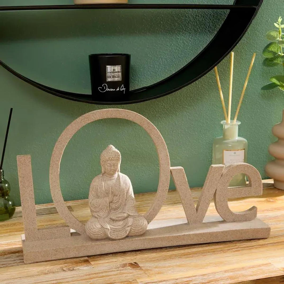 ATMOSPHERA Mot à Poser Love & Bouddha  Salma  36cm Beige