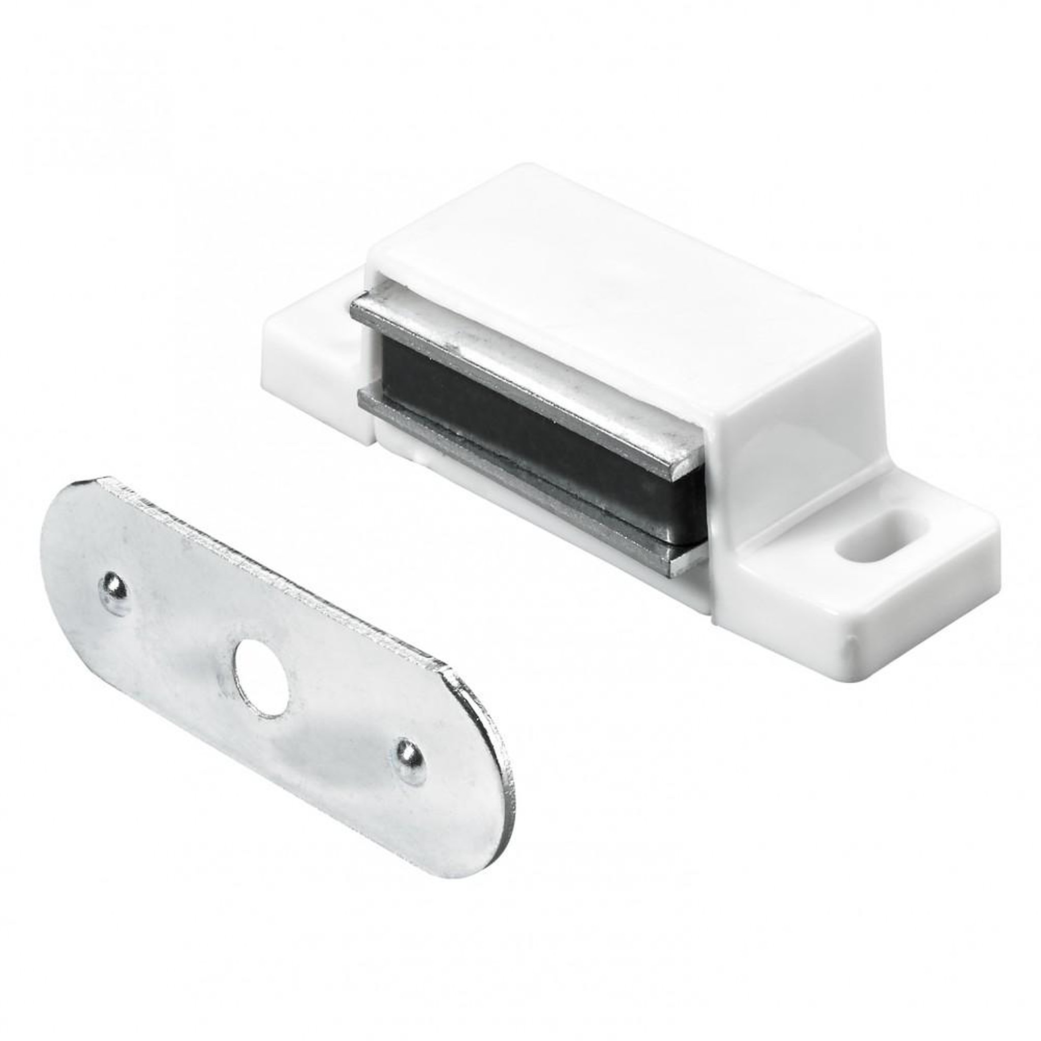 CENTRALE BRICO Lot de 4 loqueteaux magnétiques plastique HETTICH, L.14.5 x l.45.3 mm