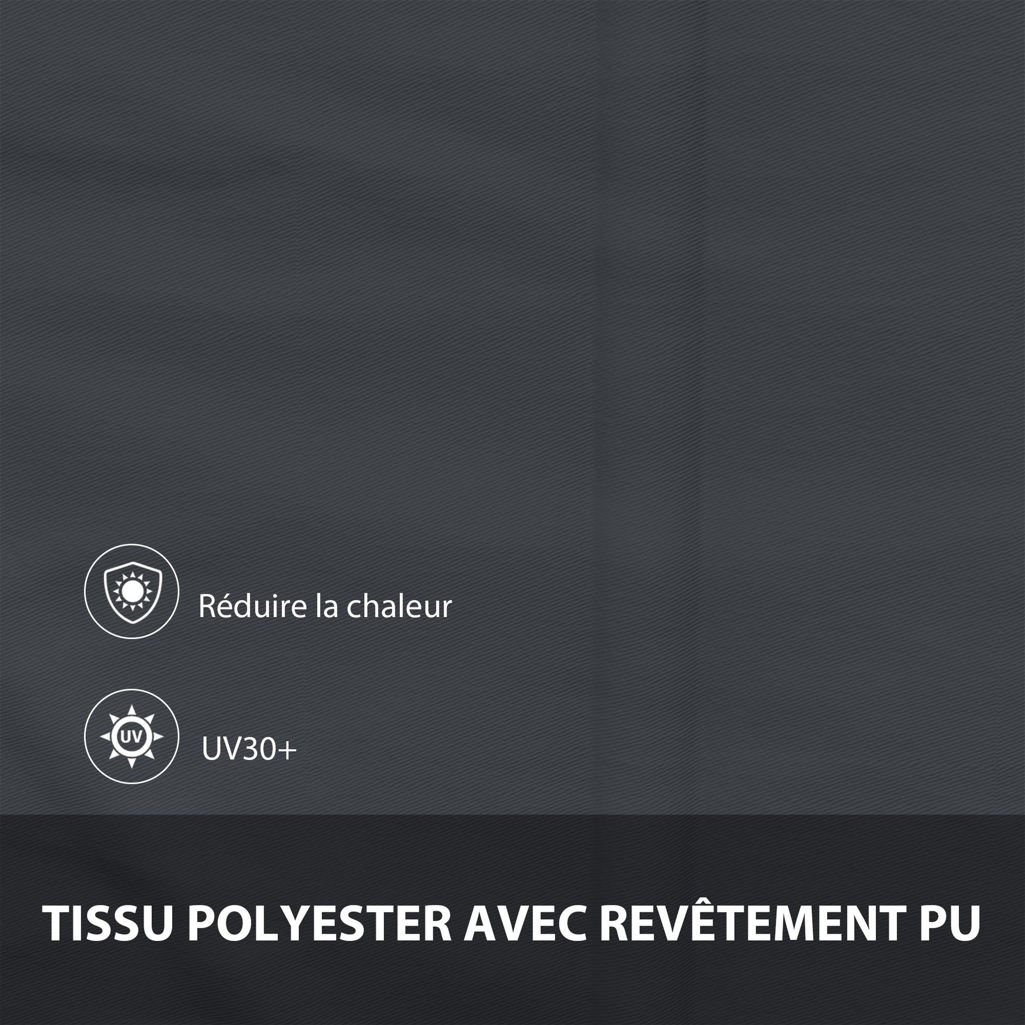 Voir la diapositive 4 : OUTSUNNY Store banne manuel inclinaison réglable acier alu. dim. 150L x 120l (avancée) cm polyester imperméabilisé anti-UV gris