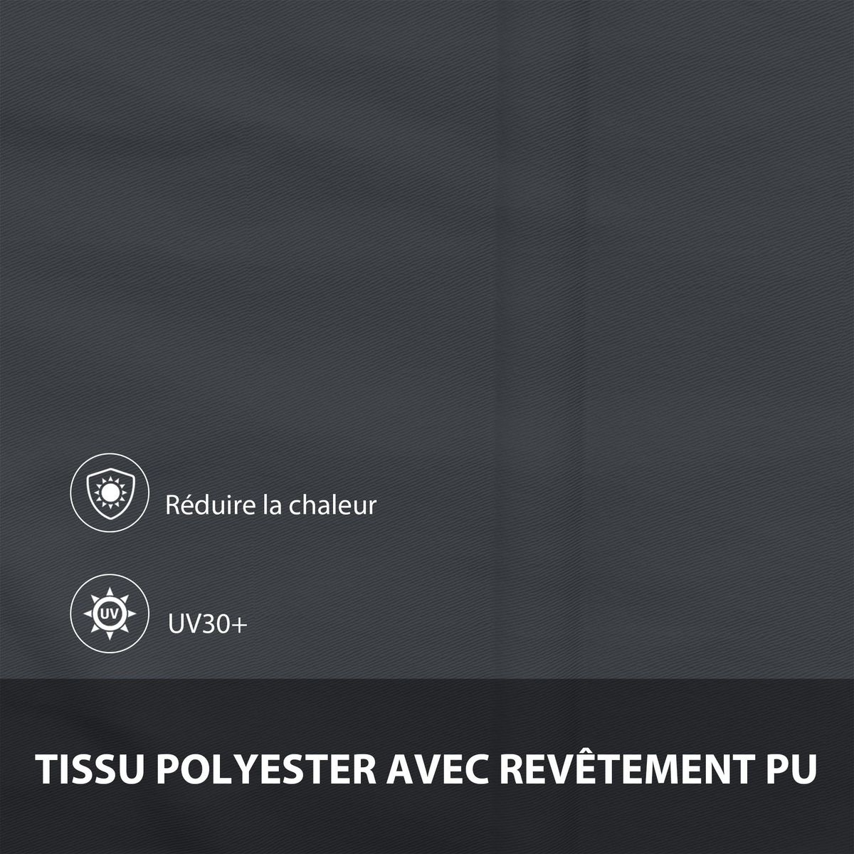 OUTSUNNY Store banne manuel inclinaison réglable acier alu. dim. 150L x 120l (avancée) cm polyester imperméabilisé anti-UV gris