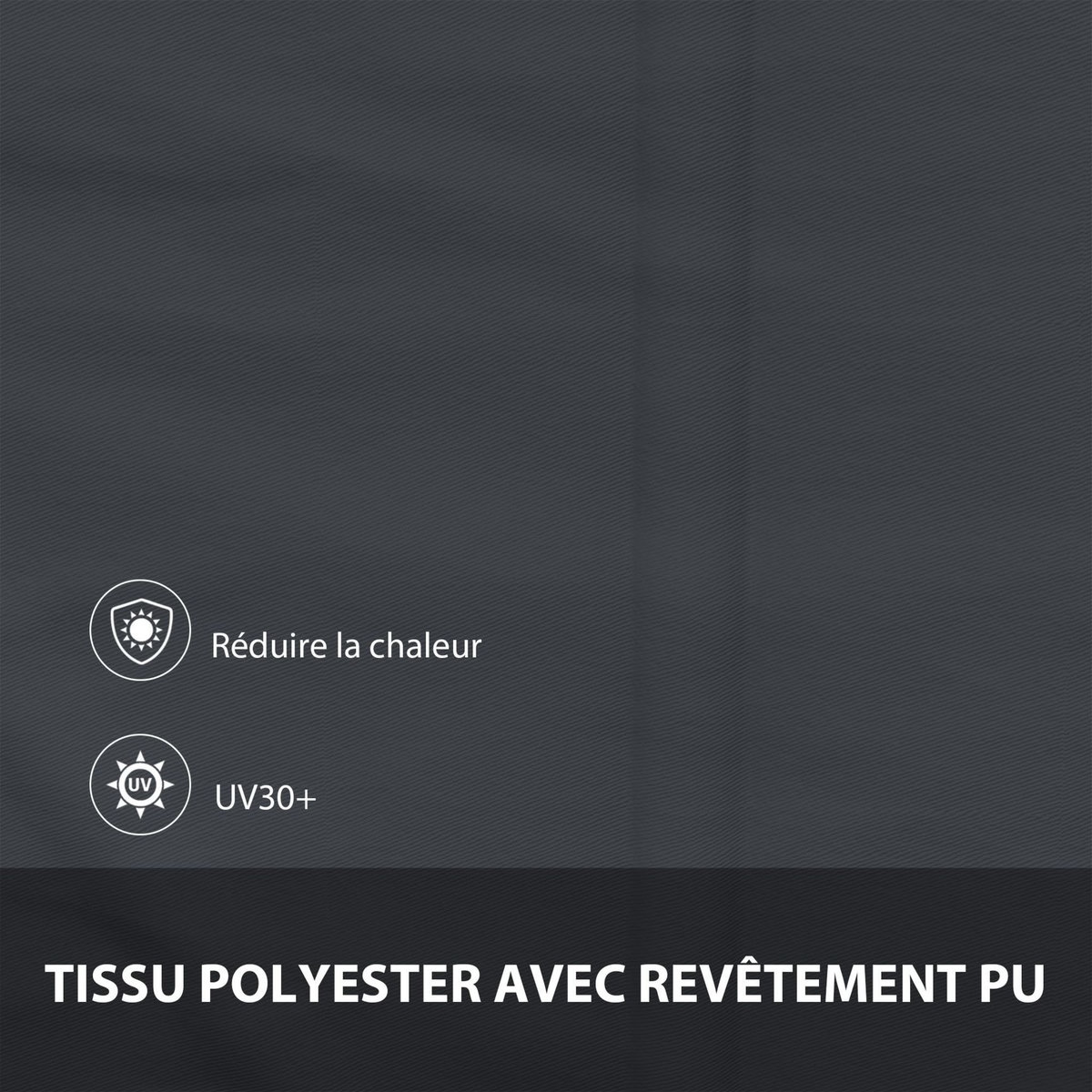 OUTSUNNY Store banne manuel inclinaison réglable acier alu. dim. 150L x 120l (avancée) cm polyester imperméabilisé anti-UV gris