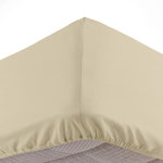 Paris Prix Drap Housse Uni  Linella  160x200cm Ivoire