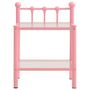 Voir la diapositive 3 : VIDAXL Tables de chevet 2 pcs Rose et transparent Metal et verre