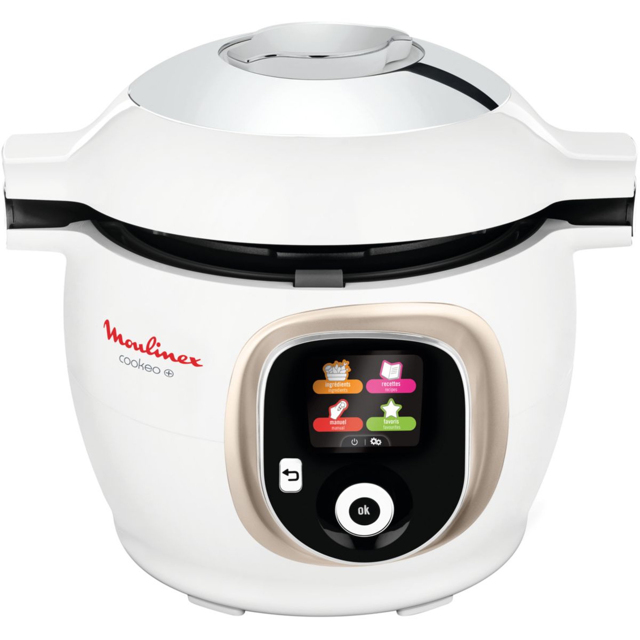 Voir la diapositive 1 : MOULINEX Cookeo Cookeo+ Blanc Doré CE851A10