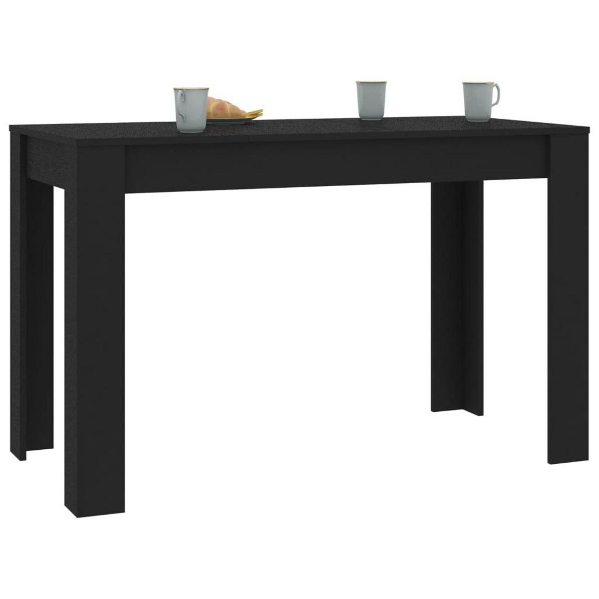VIDAXL Table de salle a manger Noir 120 x 60 x 76 cm Bois d'ingenierie