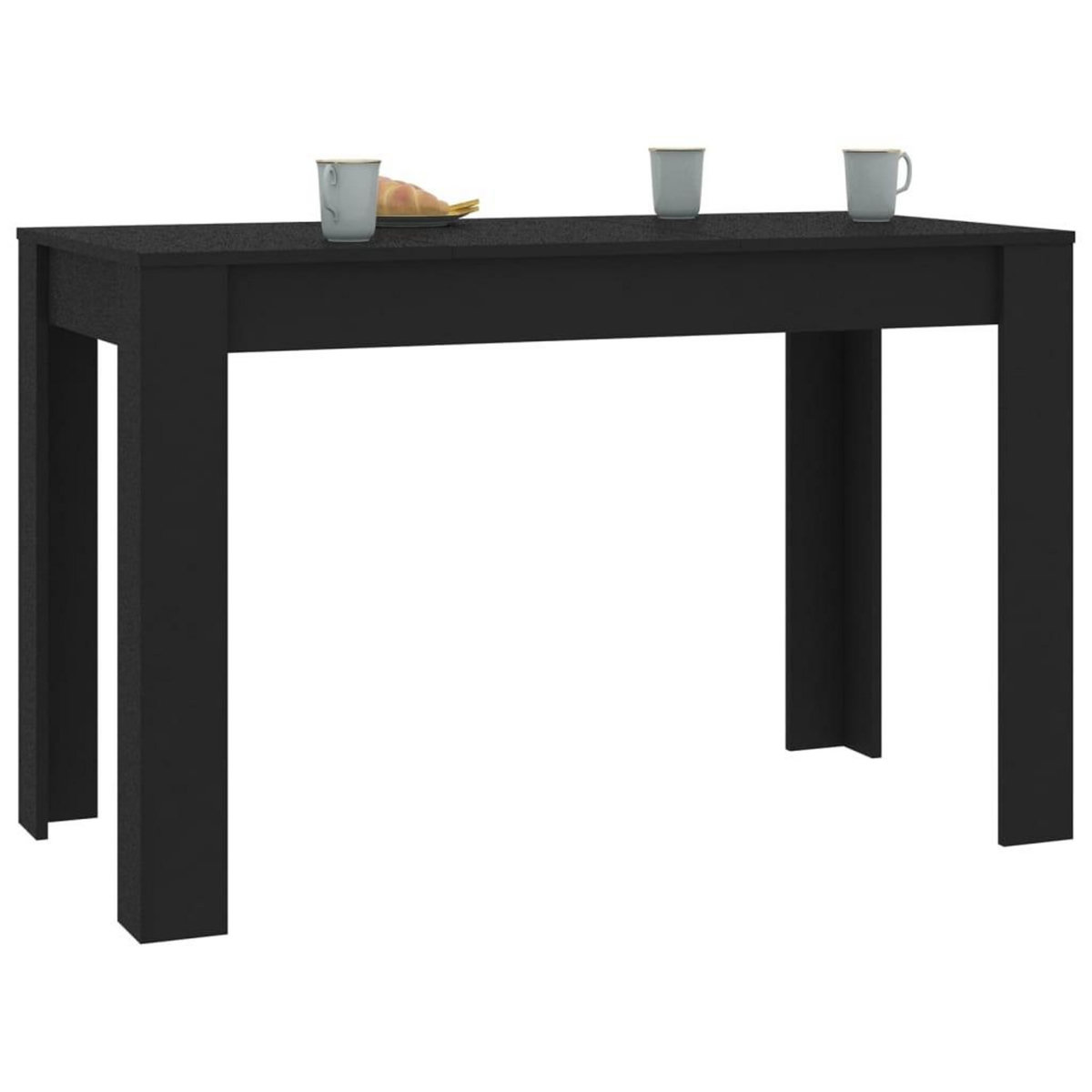 VIDAXL Table de salle a manger Noir 120 x 60 x 76 cm Bois d'ingenierie