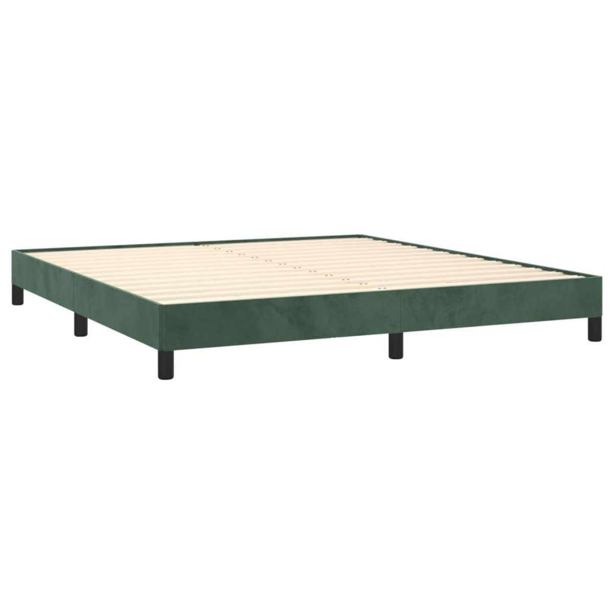 VIDAXL Cadre de lit sans matelas vert fonce 180x200 cm velours
