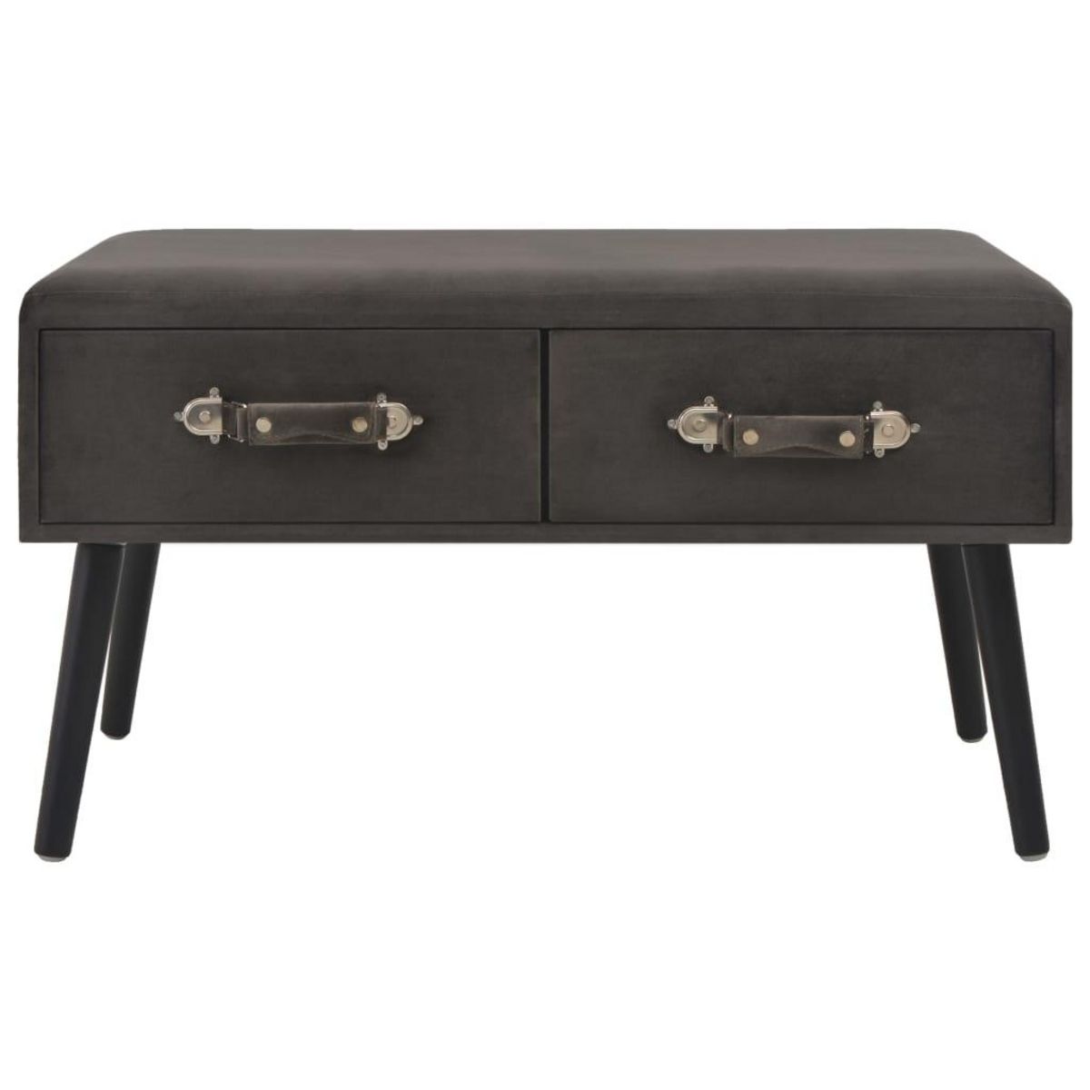 VIDAXL Banc avec tiroirs 80 cm Gris Velours