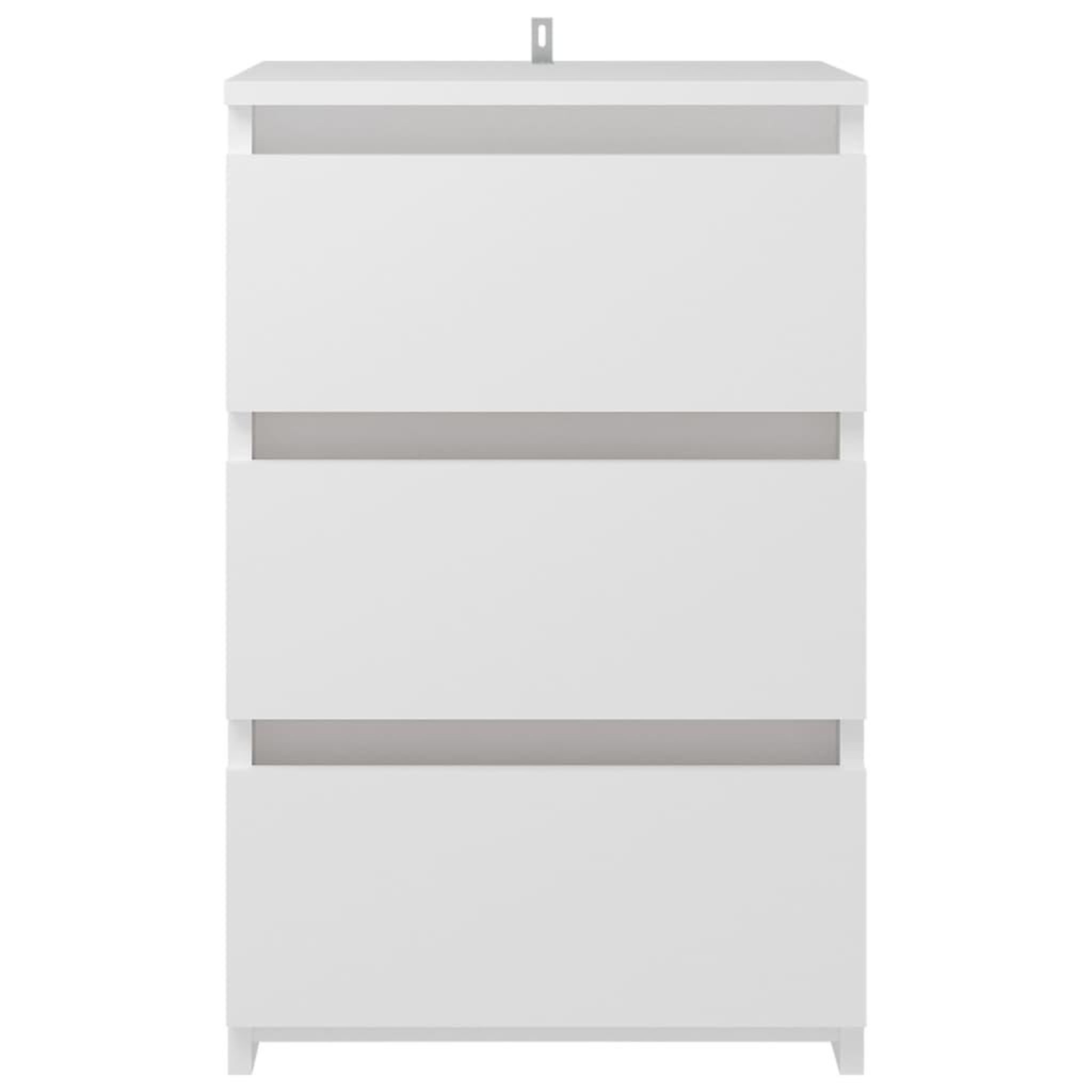 Voir la diapositive 4 : VIDAXL Tables de chevet 2 pcs Blanc 40x35x62,5 cm Agglomere
