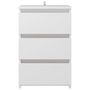 Voir la diapositive 4 : VIDAXL Tables de chevet 2 pcs Blanc 40x35x62,5 cm Agglomere