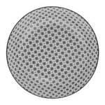 SECRET DE GOURMET Lot de 6 Assiettes Creuses  Bohemia Fleur  20cm Noir