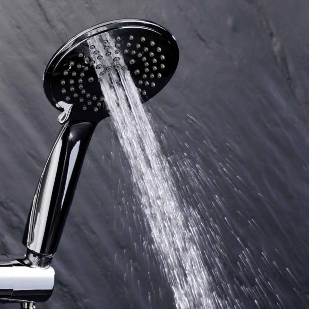 Paris Prix Ensemble Barre de Douche & Pommeau  5 Positions  24cm Argent