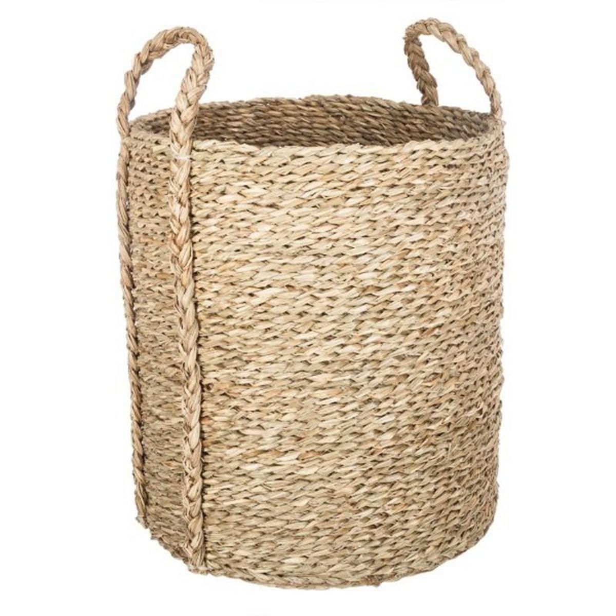  Lot de 3 Paniers de Rangement Cylindrique  Seagrass  35cm Naturel