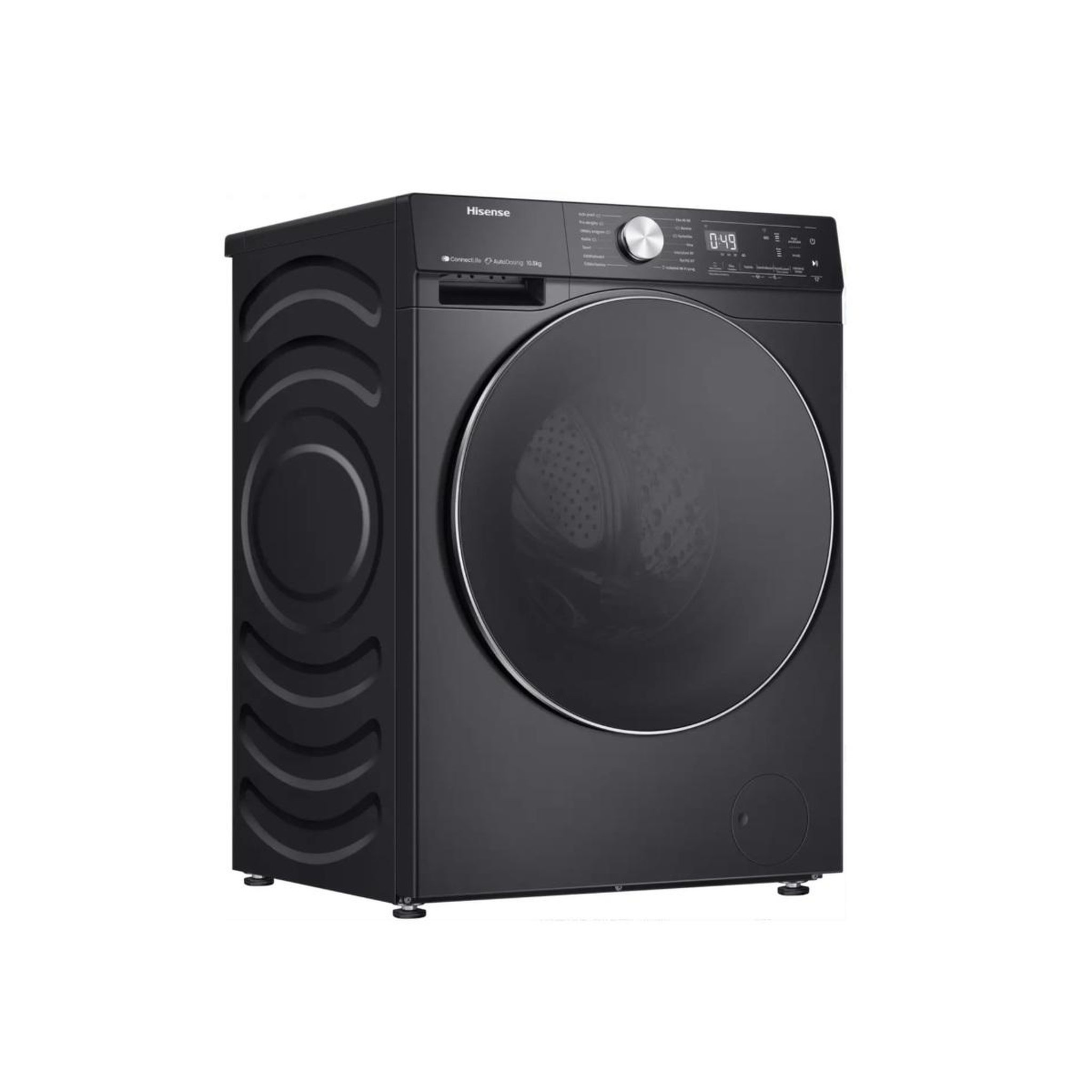 Voir la diapositive 3 : Hisense Lave-linge frontal 10.5 kg 1400 tours/min noir - wf5s1045bb