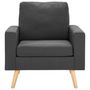 Voir la diapositive 3 : VIDAXL Fauteuil gris fonce tissu