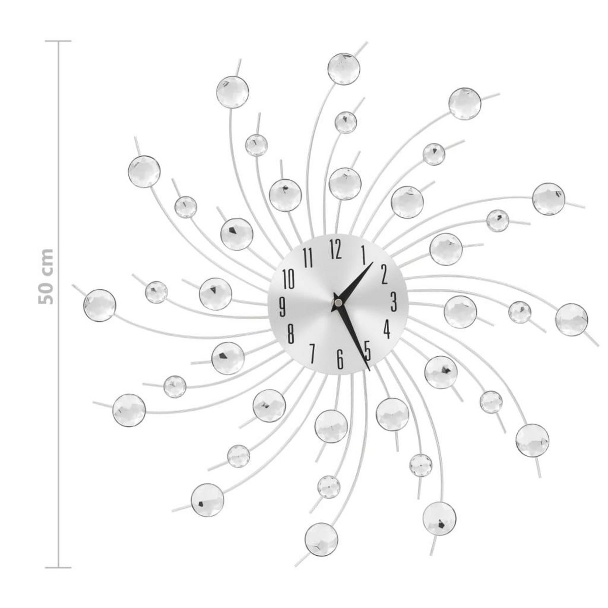 VIDAXL Horloge murale avec mouvement a quartz Design moderne 50 cm