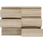 Voir la diapositive 5 : MARKET24 Commode CHELSEA 6 tiroirs - L 110 x P 42 x H 80 - Décor chene sonoma