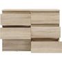 Voir la diapositive 5 : MARKET24 Commode CHELSEA 6 tiroirs - L 110 x P 42 x H 80 - Décor chene sonoma