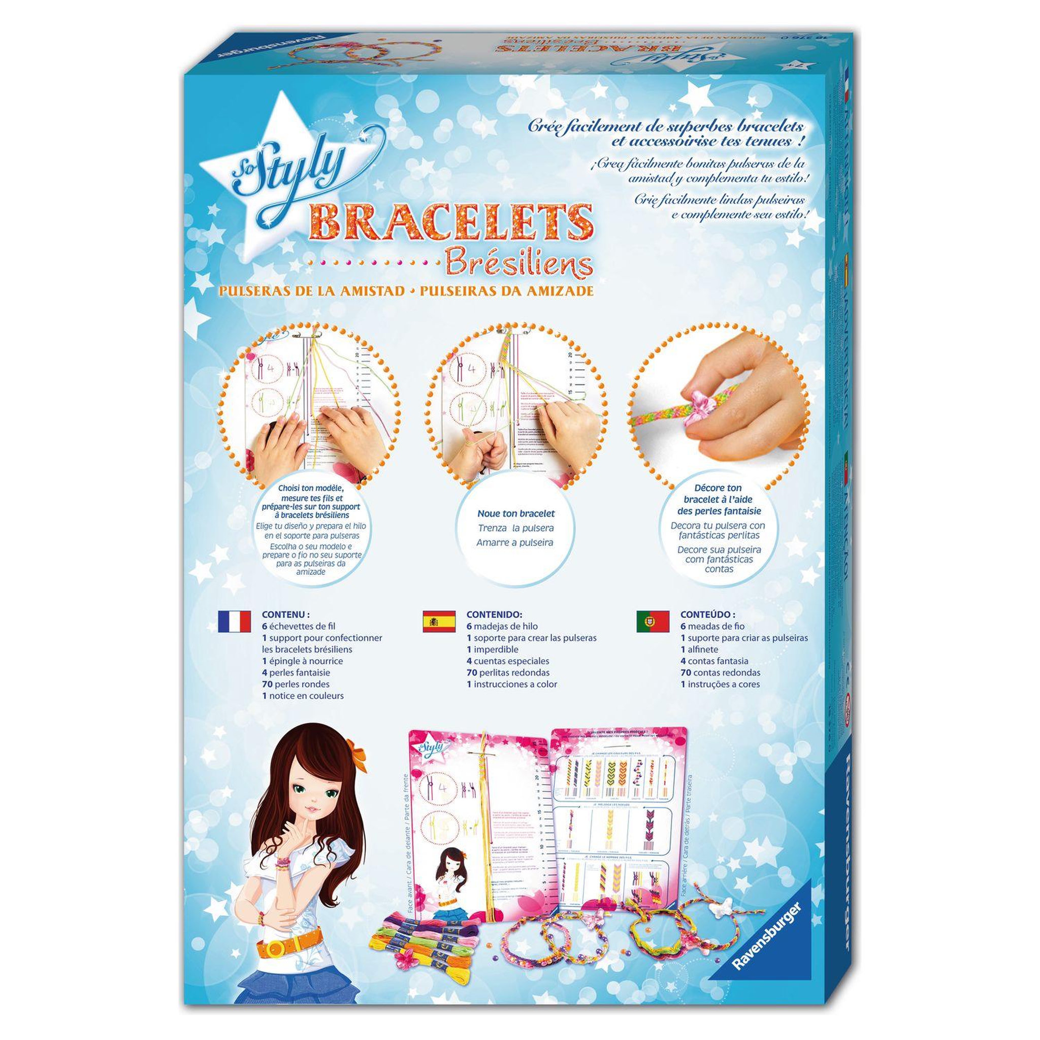 Voir la diapositive 3 : RAVENSBURGER Coffret Bracelets brésiliens - So Styly