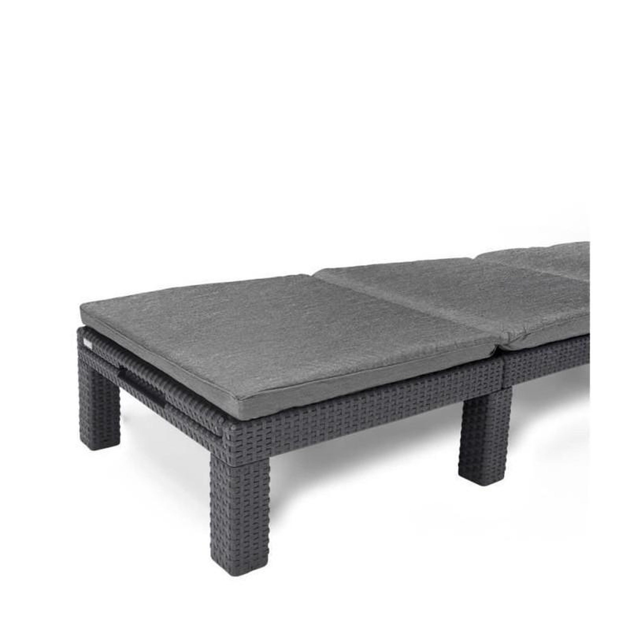 Voir la diapositive 6 : ALLIBERT by KETER Bain de soleil en imitation resine tressee ALLIBERT - 4 positions - Daytona De luxe - Gris graphite