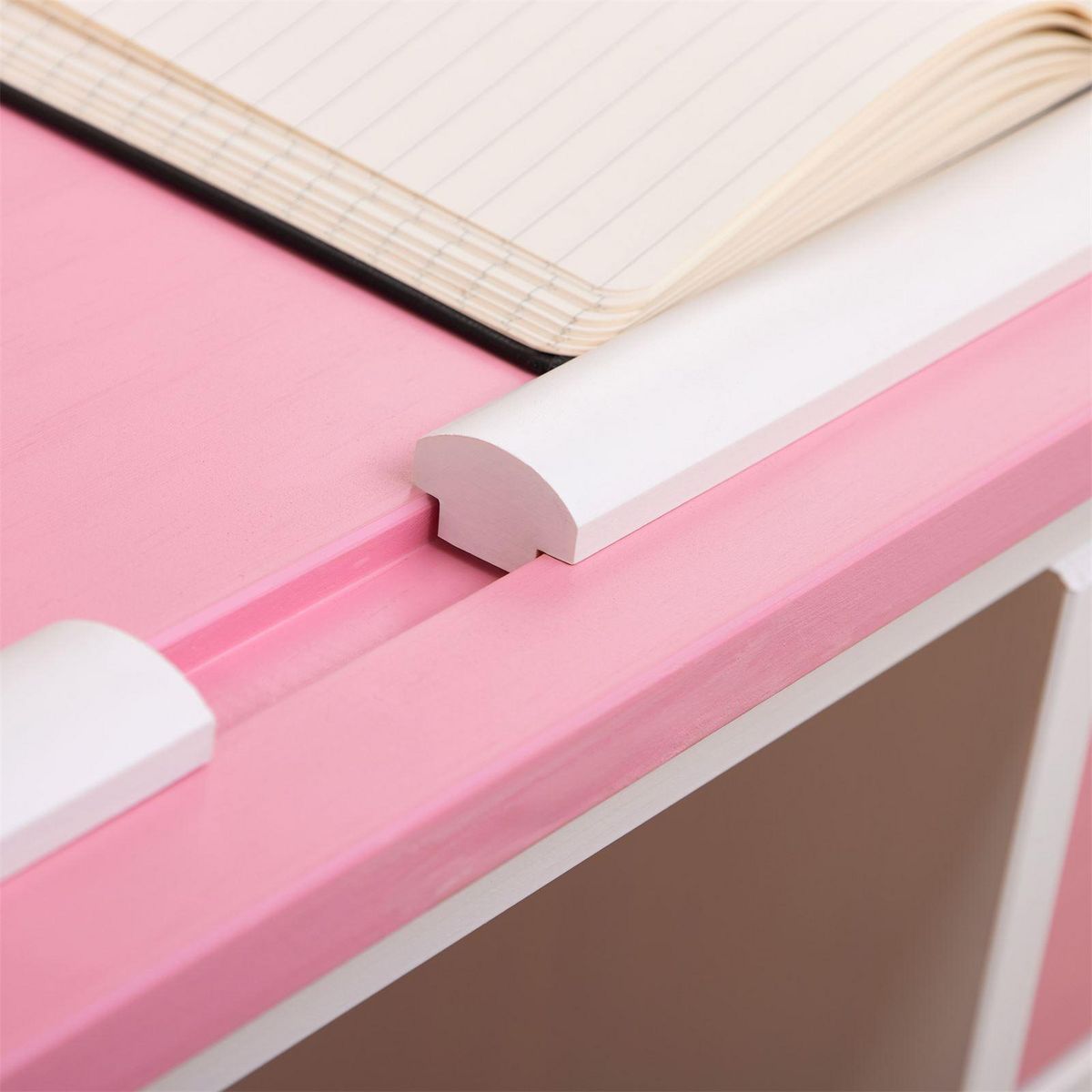 IDIMEX Bureau enfant EMMA, en pin massif, 4 tiroirs et plateau inclinable