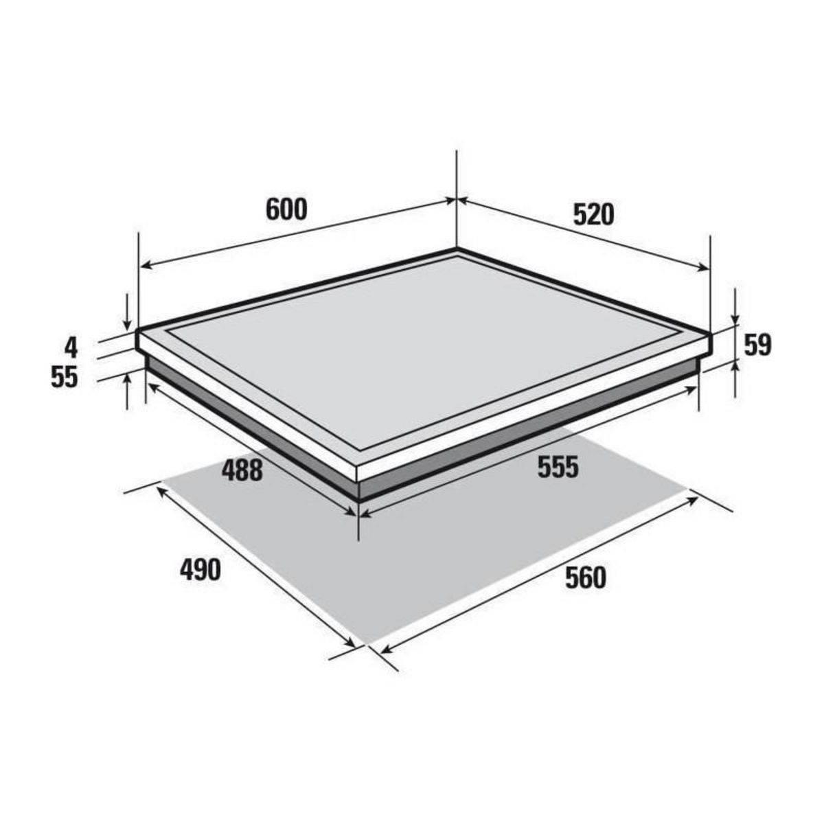 Sauter Table de cuisson induction 60cm 3 foyers 7200w noir - SPI4367B