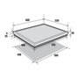 Voir la diapositive 2 : Sauter Table de cuisson induction 60cm 3 foyers 7200w noir - SPI4367B