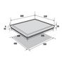 Voir la diapositive 2 : Sauter Table de cuisson induction 60cm 3 foyers 7200w noir - SPI4367B