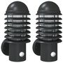 Voir la diapositive 2 : VIDAXL Appliques murales d'exterieur et capteurs 2pcs acier inoxydable