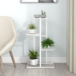 VIDAXL Support pour plantes 4 niveaux 43x22x76 cm Blanc Metal