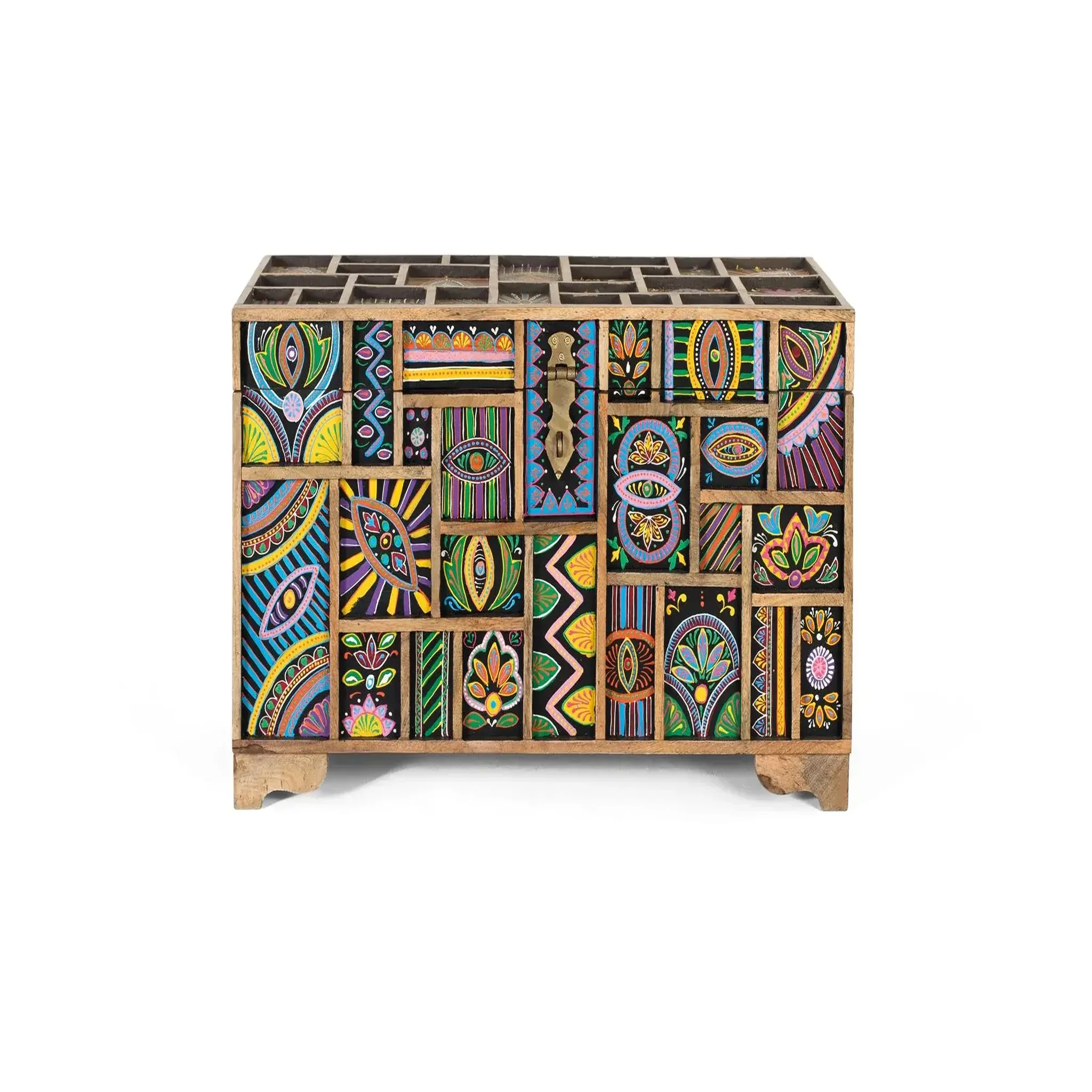 GINER Y COLOMER SL Coffre en bois de manguier 81 cm style artisanal ethnique