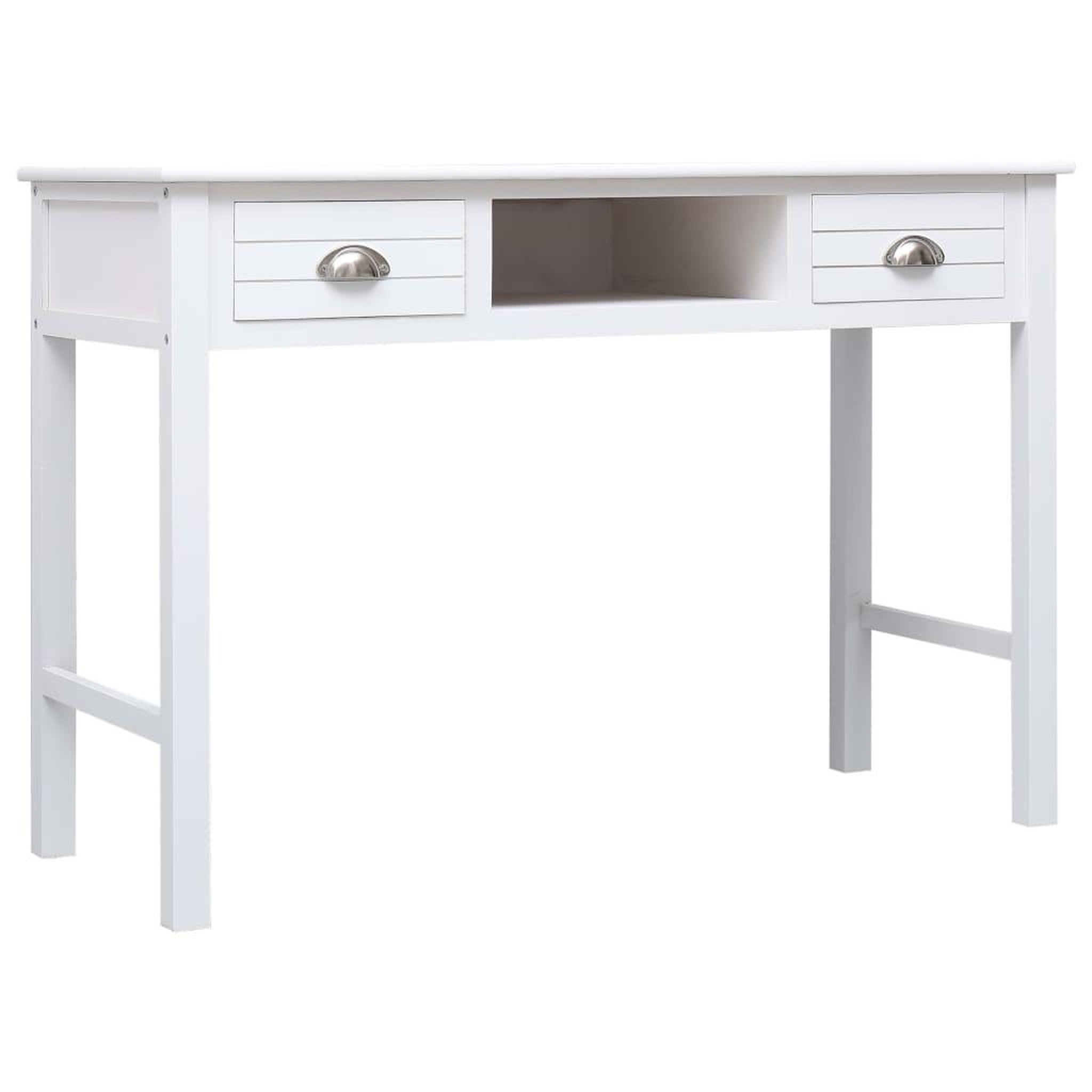 Voir la diapositive 2 : VIDAXL Bureau Blanc 110 x 45 x 76 cm Bois