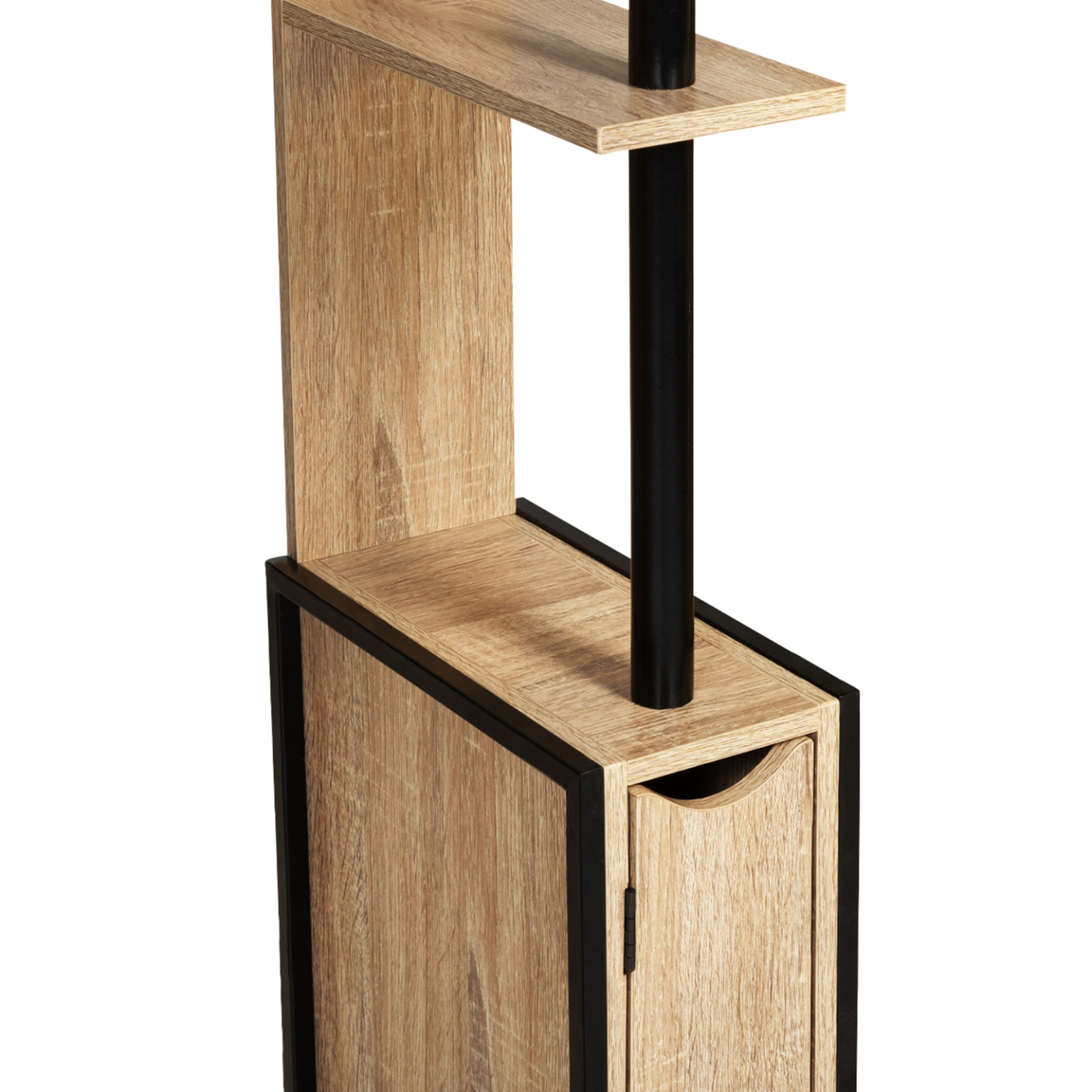 Voir la diapositive 3 : ID MARKET Meuble wc 2 portes detroit avec étagères design industriel