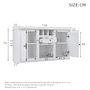 Voir la diapositive 3 : MERAX Buffet 2 porte(s) 1 tiroir(s) - 130 cm blanc mdf