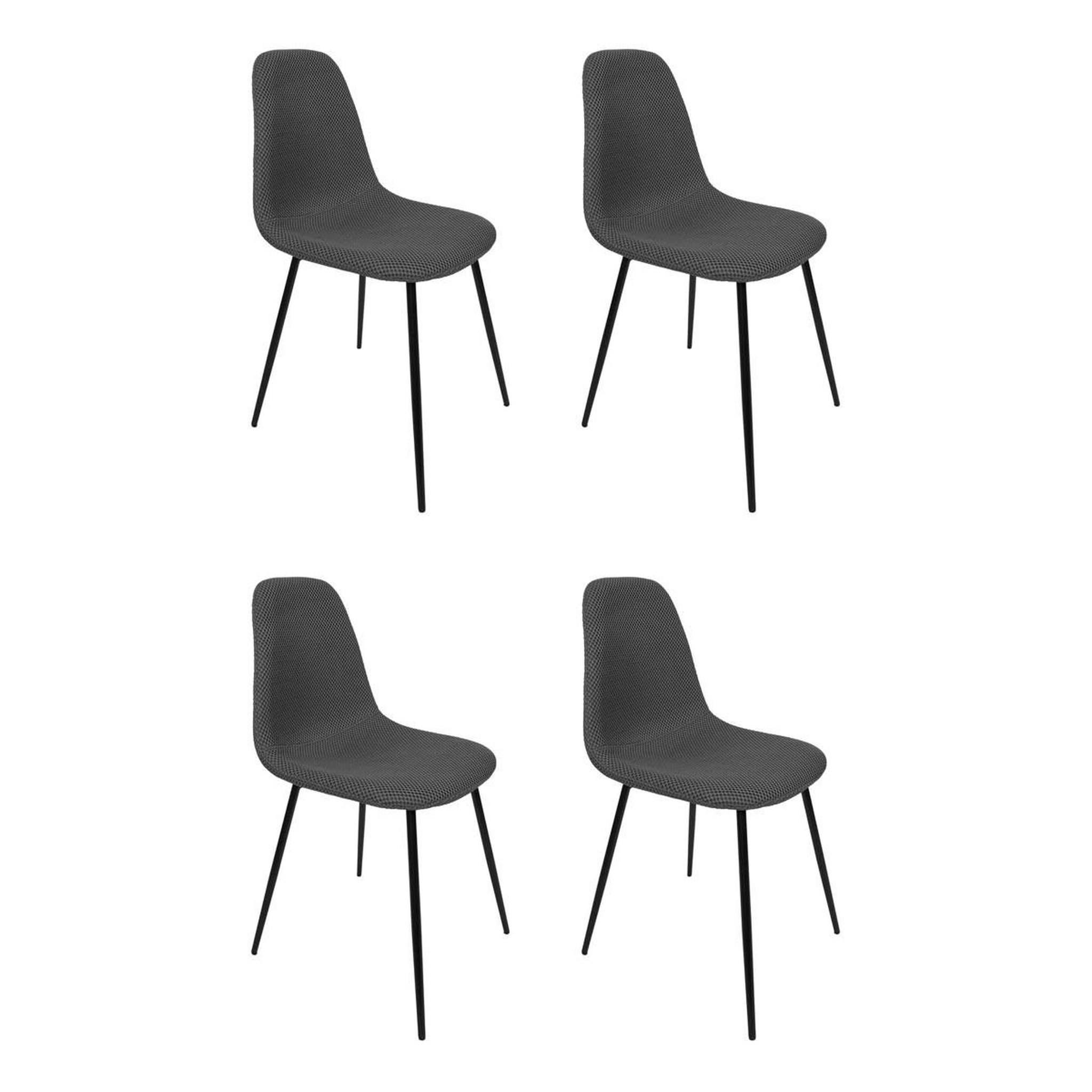 The Home Deco Factory Lot de 4 chaises  atome  86cm gris