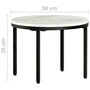 Voir la diapositive 6 : VIDAXL Table basse Blanc et noir Ø50 cm Marbre solide veritable