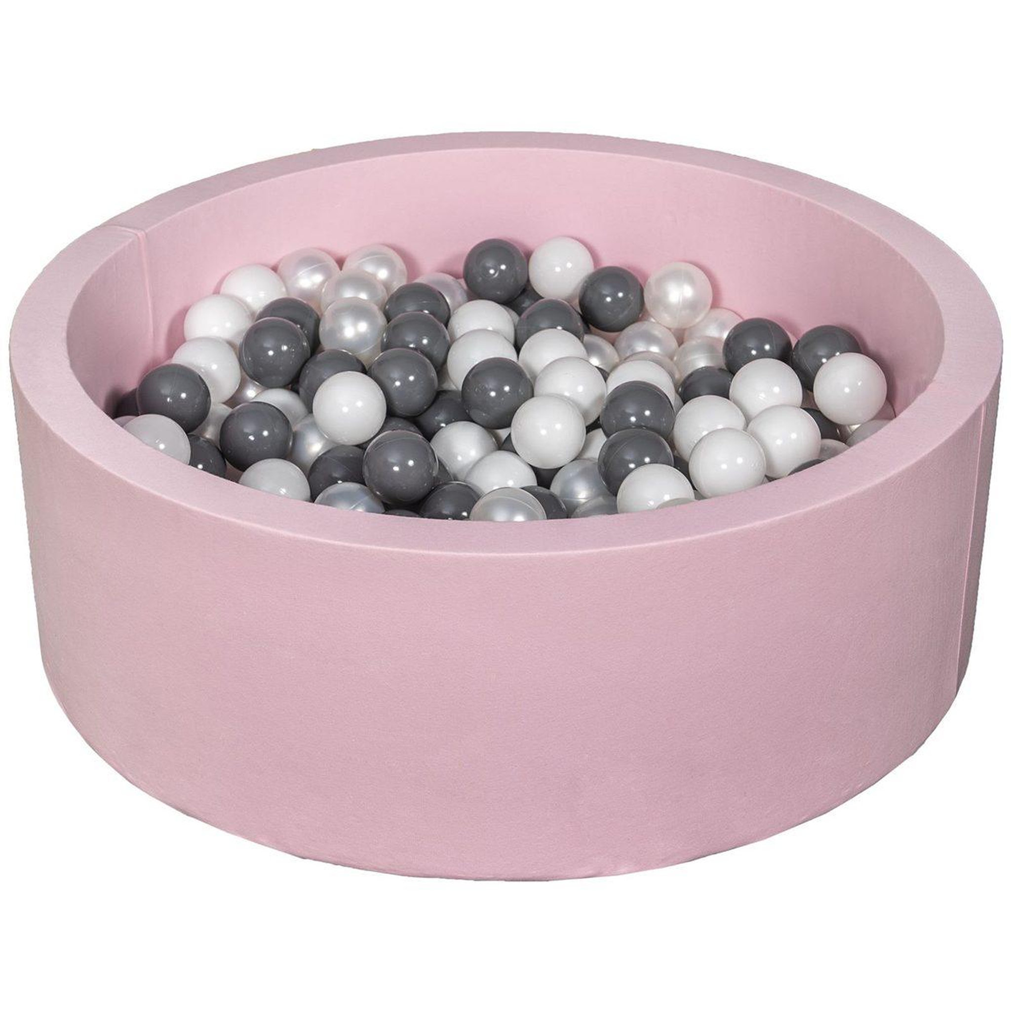 VELINDA Piscine à balles aire de jeu + 200 balles rose blanc, perle, gris