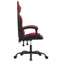 Voir la diapositive 4 : VIDAXL Chaise de jeu pivotante Noir et rouge Similicuir