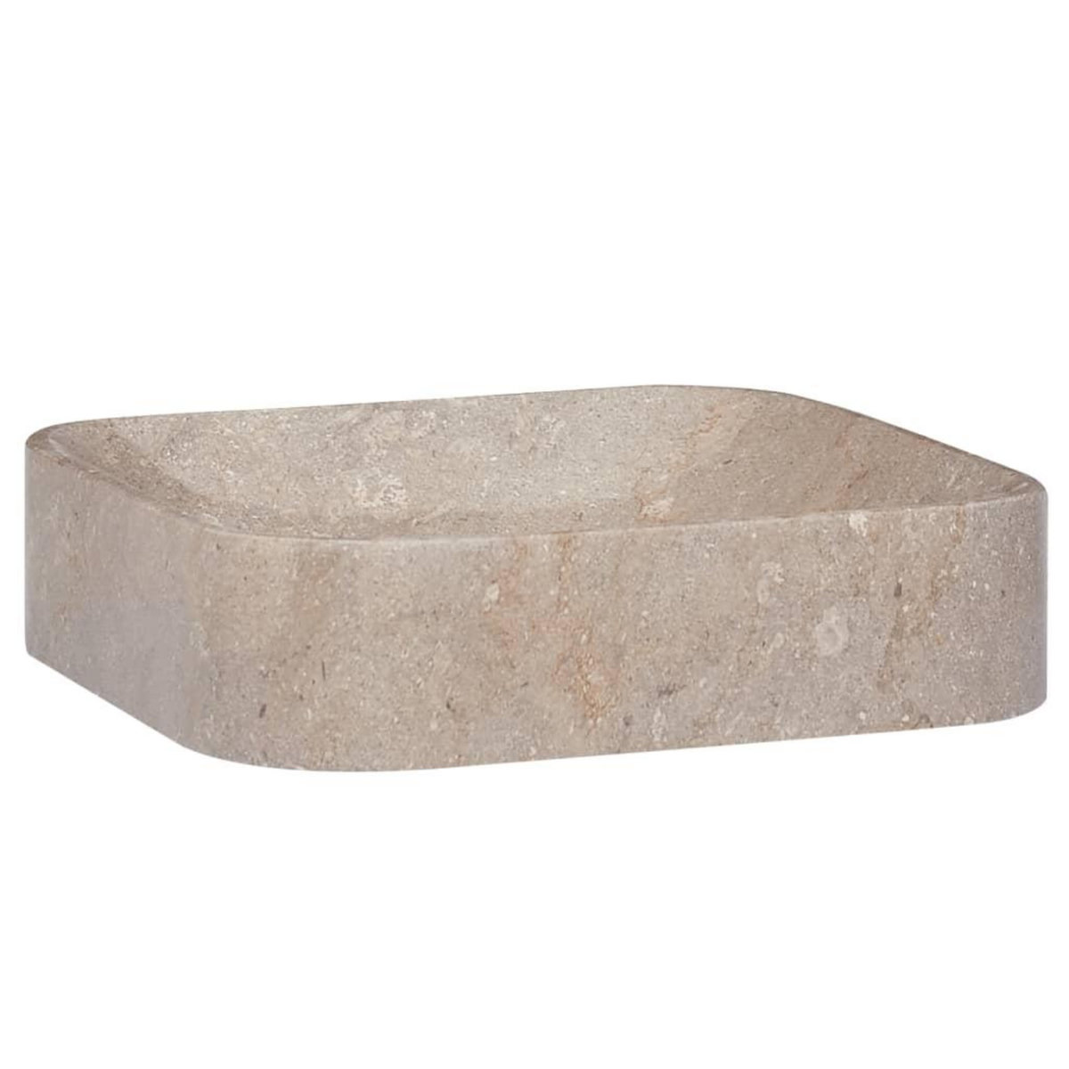 VIDAXL Lavabo Gris 40x40x10 cm Marbre