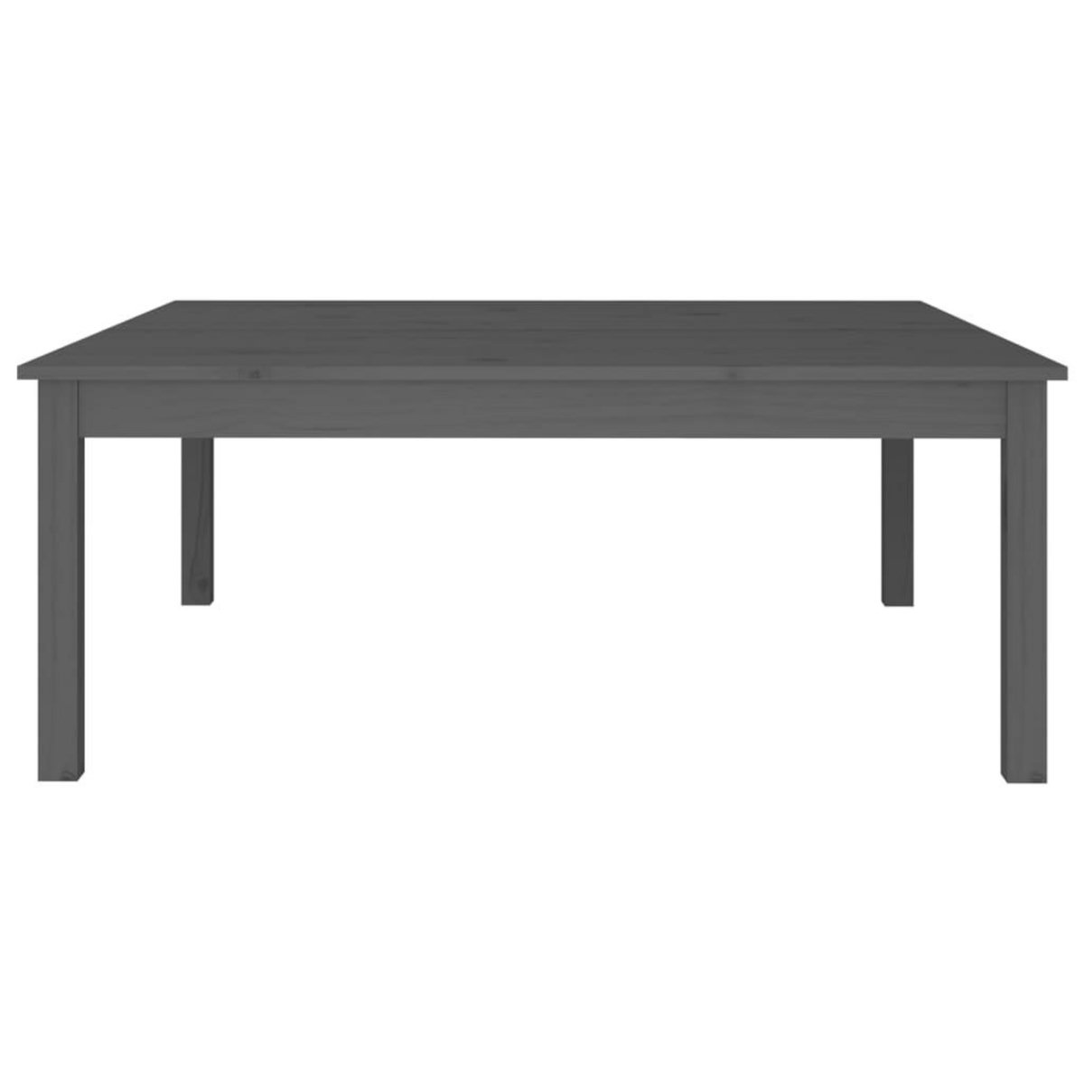 VIDAXL Table basse Gris 100x100x40 cm Bois massif de pin