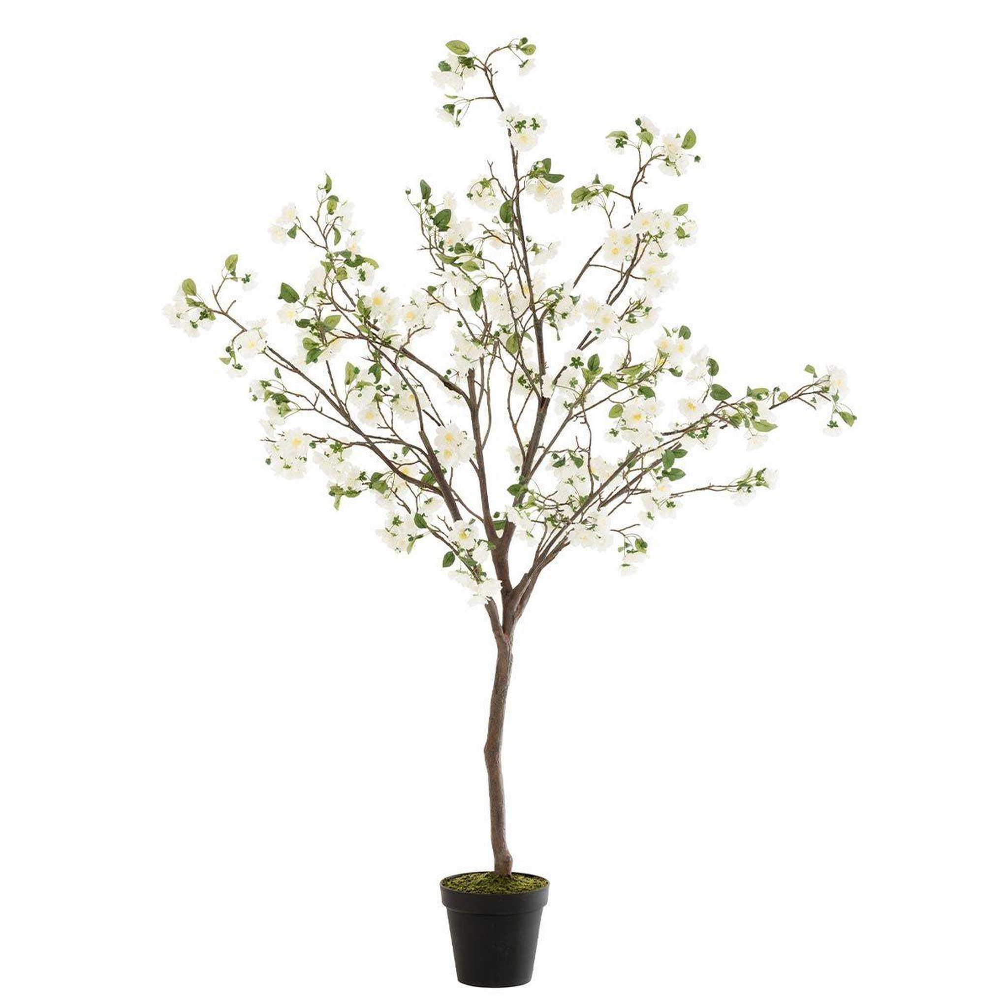 J-LINE Arbre en fleurs déco  printemps  190cm blanc