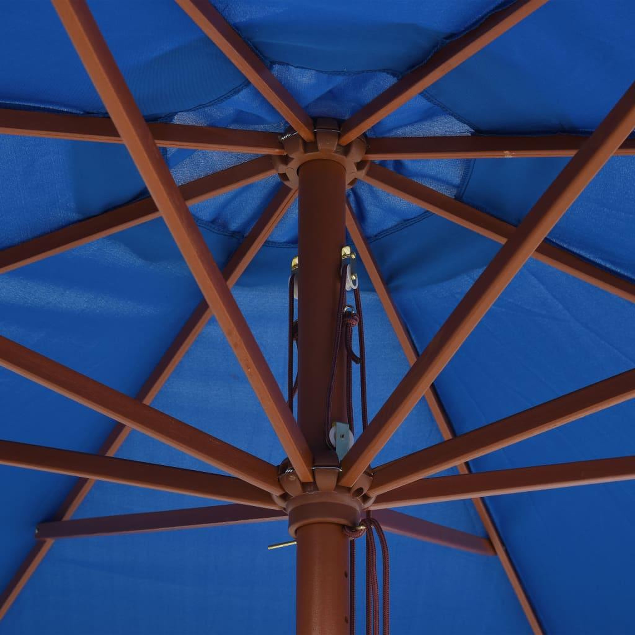 Voir la diapositive 5 : VIDAXL Parasol d'exterieur avec mat en bois 350 cm Bleu