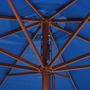 Voir la diapositive 5 : VIDAXL Parasol d'exterieur avec mat en bois 350 cm Bleu
