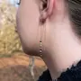 SLOYA Boucles d'oreilles pendantes Lumia en pierres Tourmaline