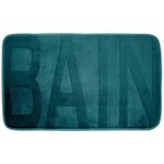Paris Prix Tapis de Bain Microfibre  Relief  45x75cm Bleu Canard