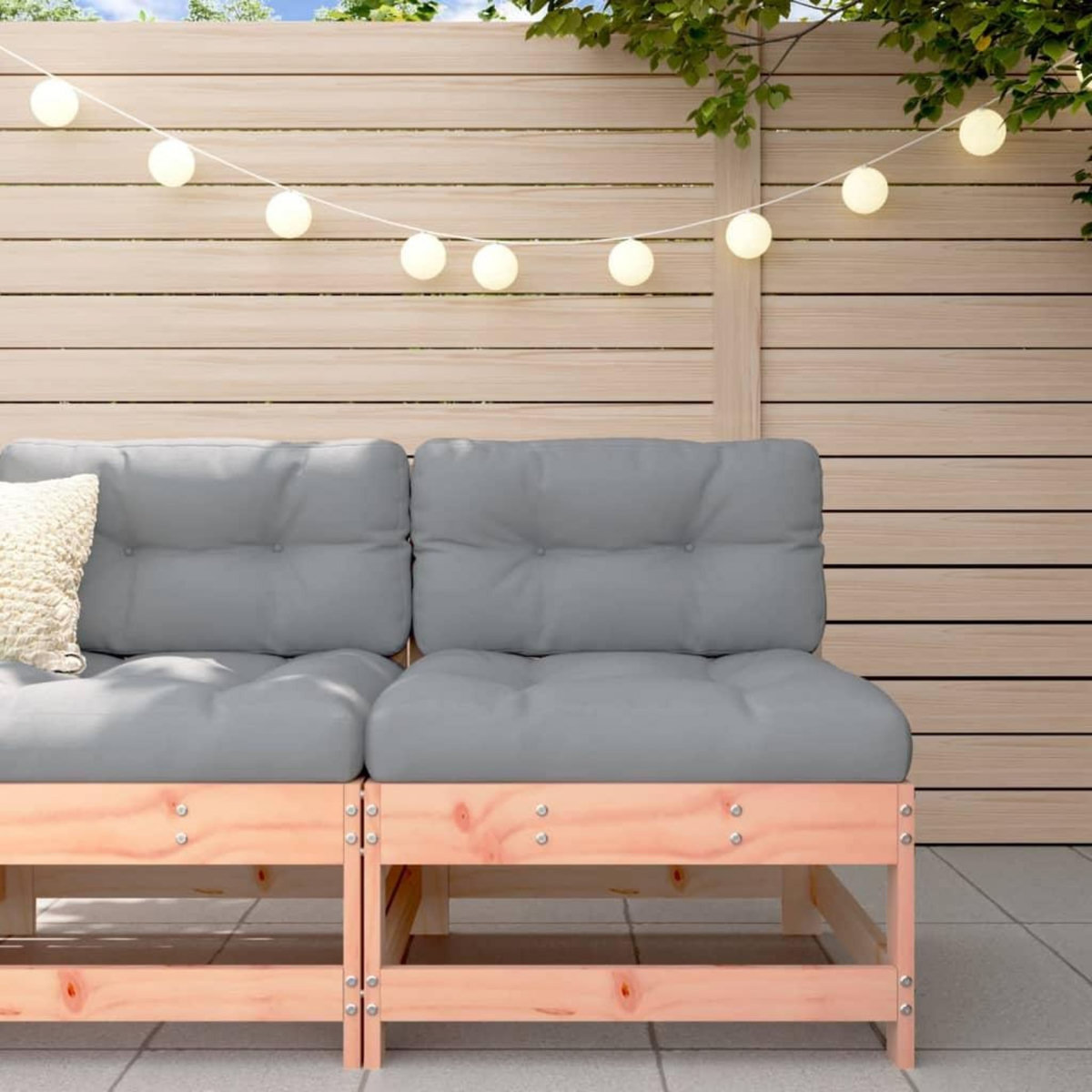 VIDAXL Canape central de jardin bois massif douglas