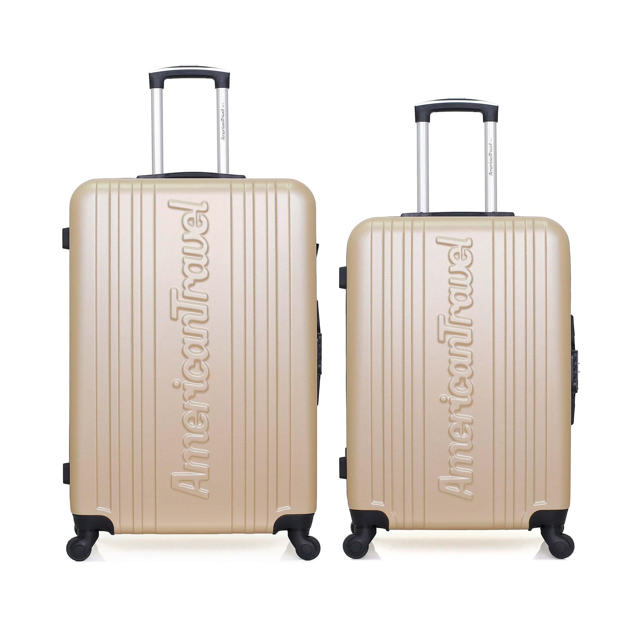 AMERICAN TRAVEL American travel - lot de 2 - valise grand format et valise weekend springfield
