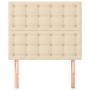 Voir la diapositive 3 : VIDAXL Tetes de lit 2 pcs Creme 100x5x78/88 cm Tissu