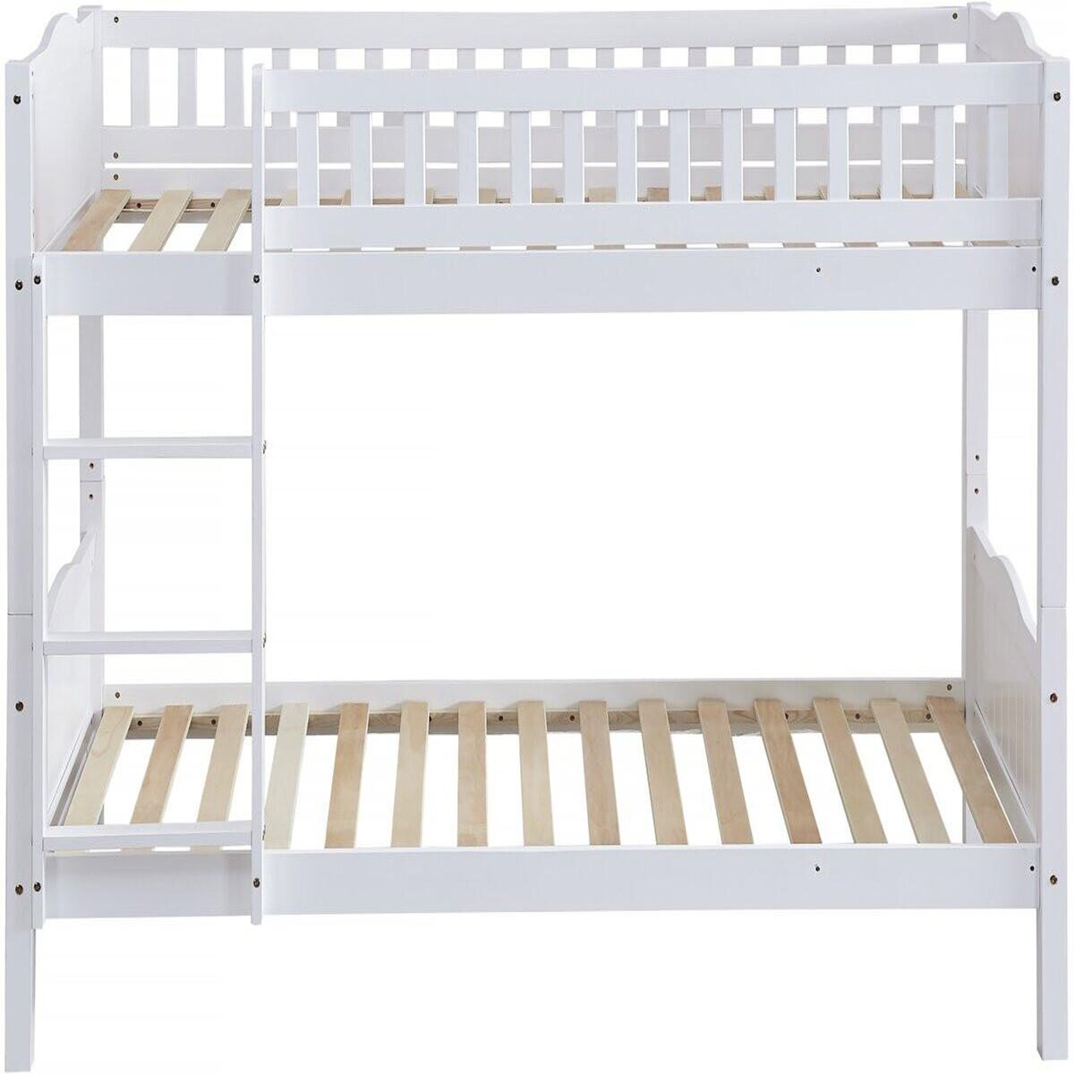 Habitat et Jardin Lit superposé enfant  Gabriel  - Bois - Blanc - 90 x 190 cm