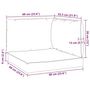 Voir la diapositive 6 : VIDAXL Coussins de palette lot de 3 blanc creme tissu oxford